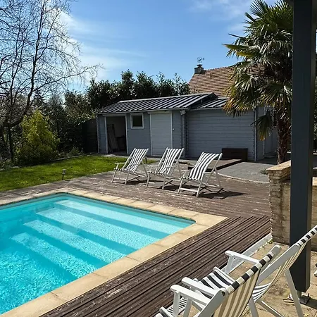 Moderne 4 Avec Grande Piscine Chauffee - Fr-1-487-380 Bavent