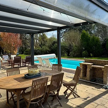 Moderne 4 Avec Grande Piscine Chauffee - Fr-1-487-380 Tatil Evi Bavent