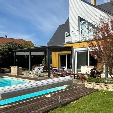 Tatil Evi Moderne 4 Avec Grande Piscine Chauffee - Fr-1-487-380 Bavent